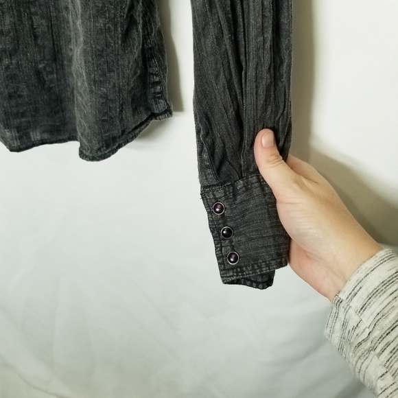 Ely 1878 Size XL  Factory Faded Embroidered  Black Pearl Snaps‎ Oversized - Picture 3 of 10